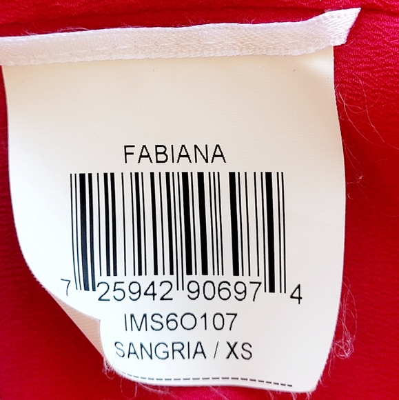 BCBGMAXAZRIA ❤️ Long Sleeve FABIANA Dress in Red Sangria XS - Picture 11 of 11